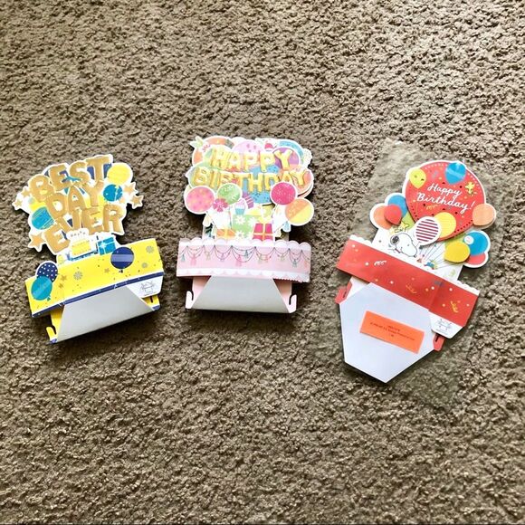 Hallmark Bundle of 3 Pop-Up Paper Wonder Birthday Cards 3D - Picture 1 of 7